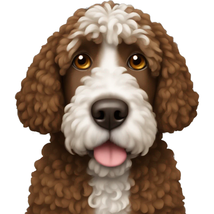 Brown Spanish water dog in jail emoji