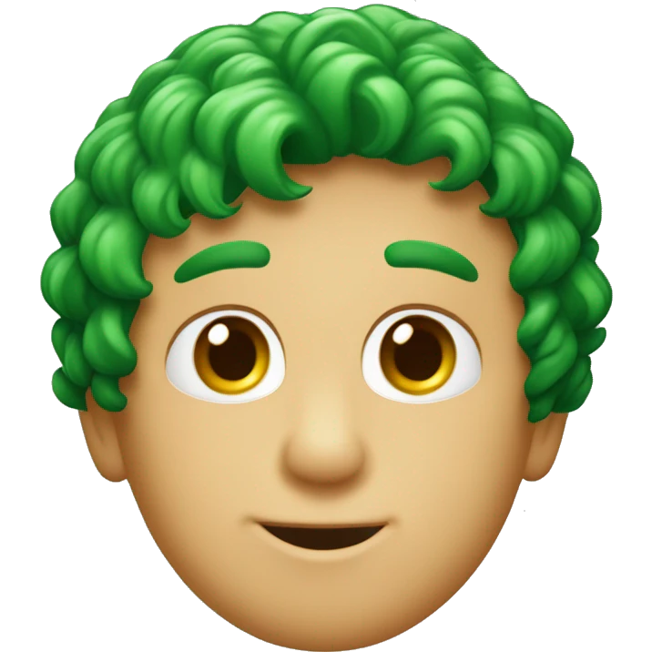 un ragazzo dai capelli rossi e occhi verdi emoji