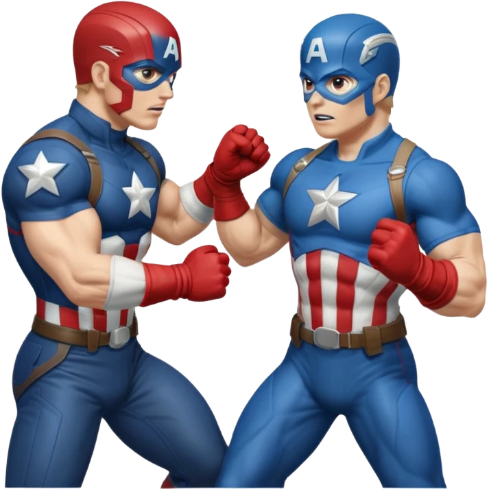 fight between two captain America   emoji