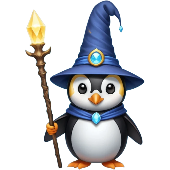 Penguin Wizard emoji