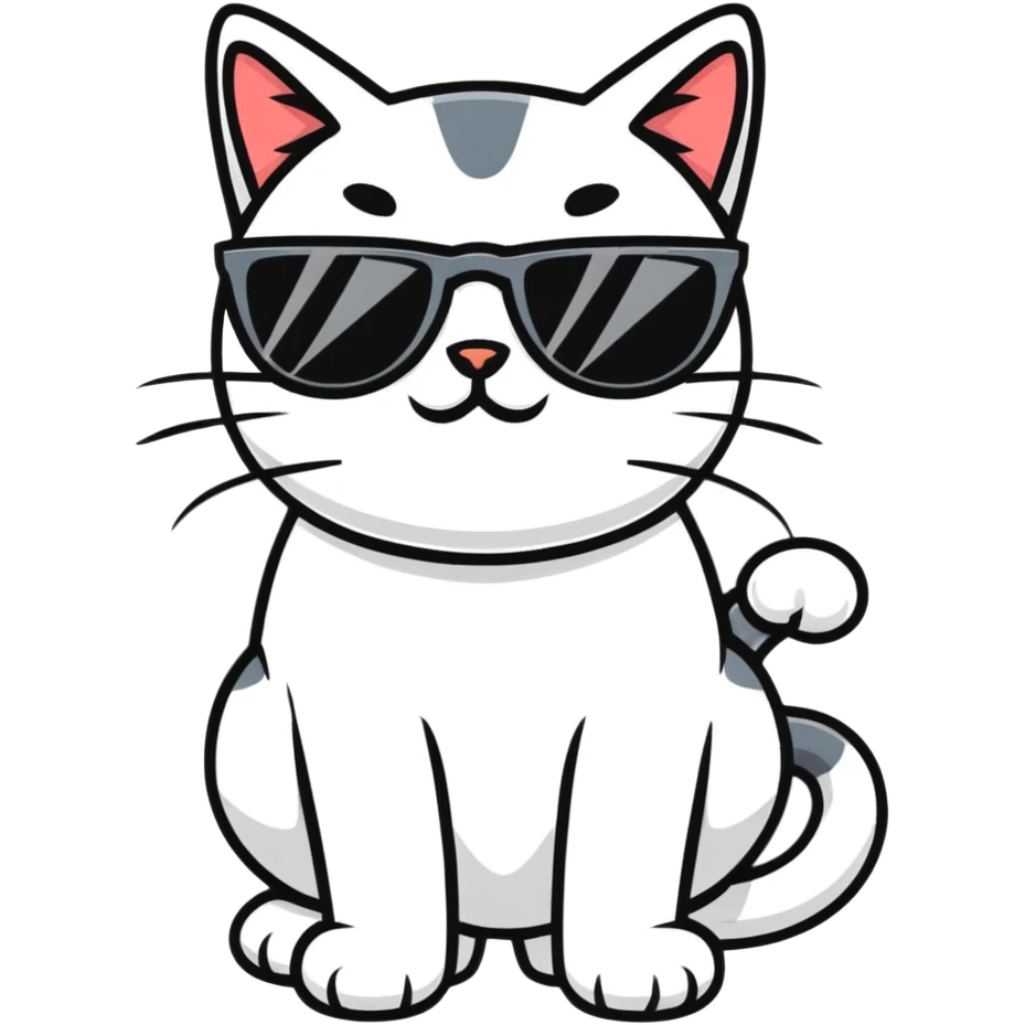 Cat with sunglasses emoji