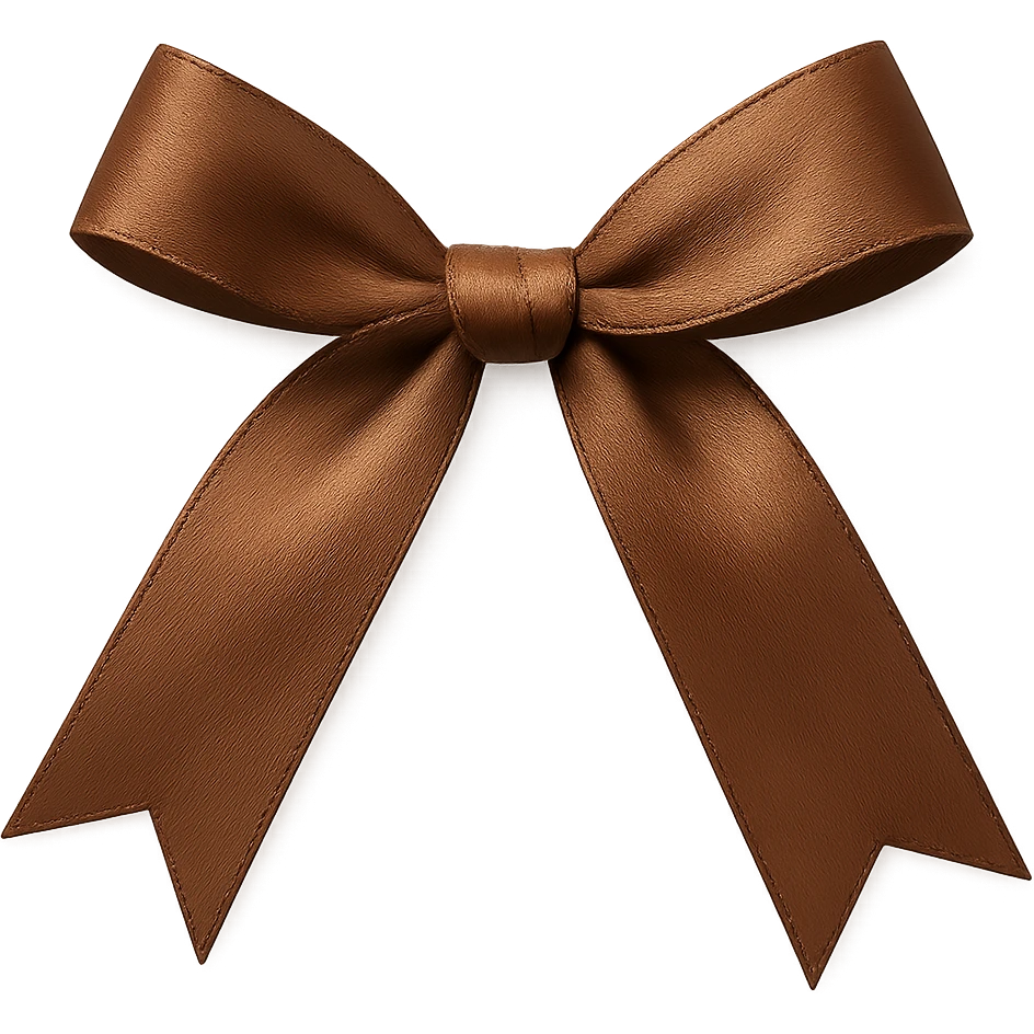 brown bow, remove background emoji