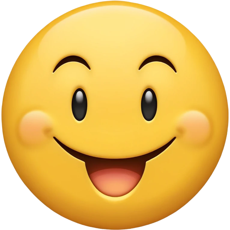 smiley face with wide, uneven eyes, big goofy grin, playful and silly, clumsy personality emoji