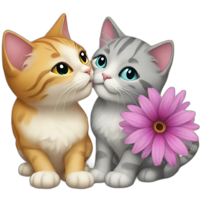 Flower Kiss cat emoji