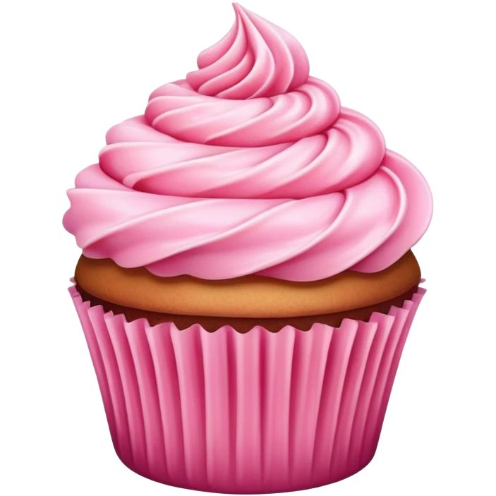 Cupcake with pink icing emoji