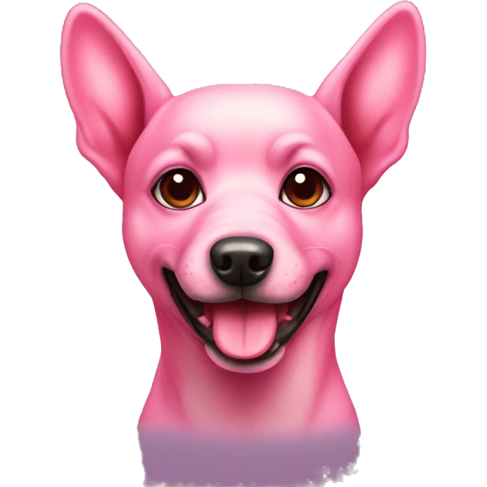 Pink strawberry dog emoji