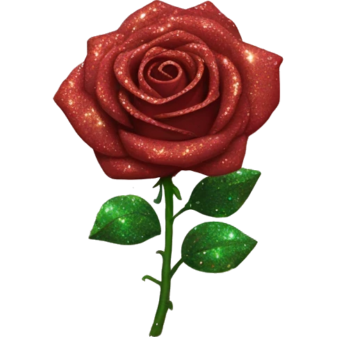 Rose with glitter  emoji