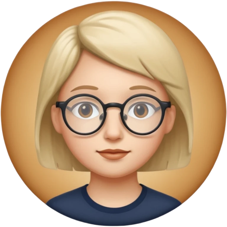 yuvarlak gözlüklü insan emoji