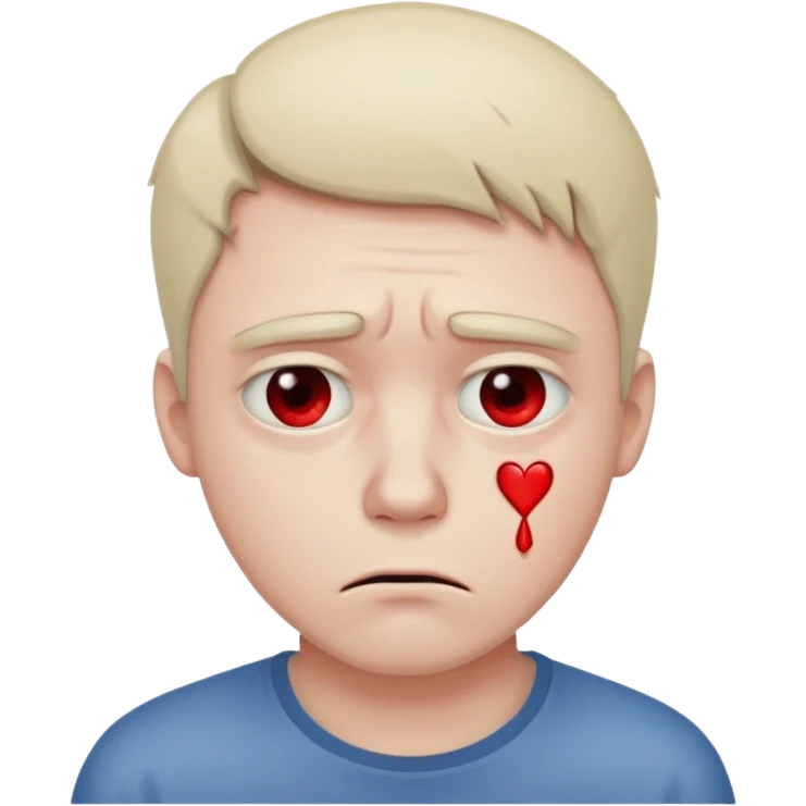 sad man with broken heart emoji