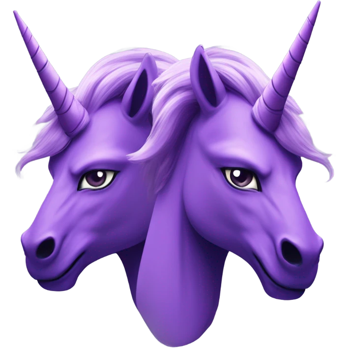Two bad ass purple girl unicorns  emoji