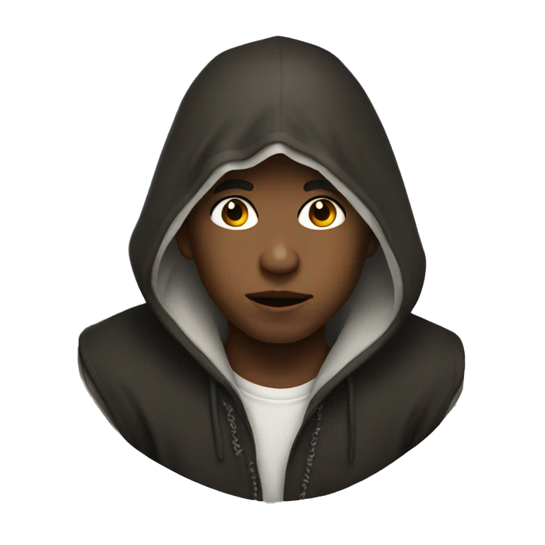 portrait of a hooded boy emoji