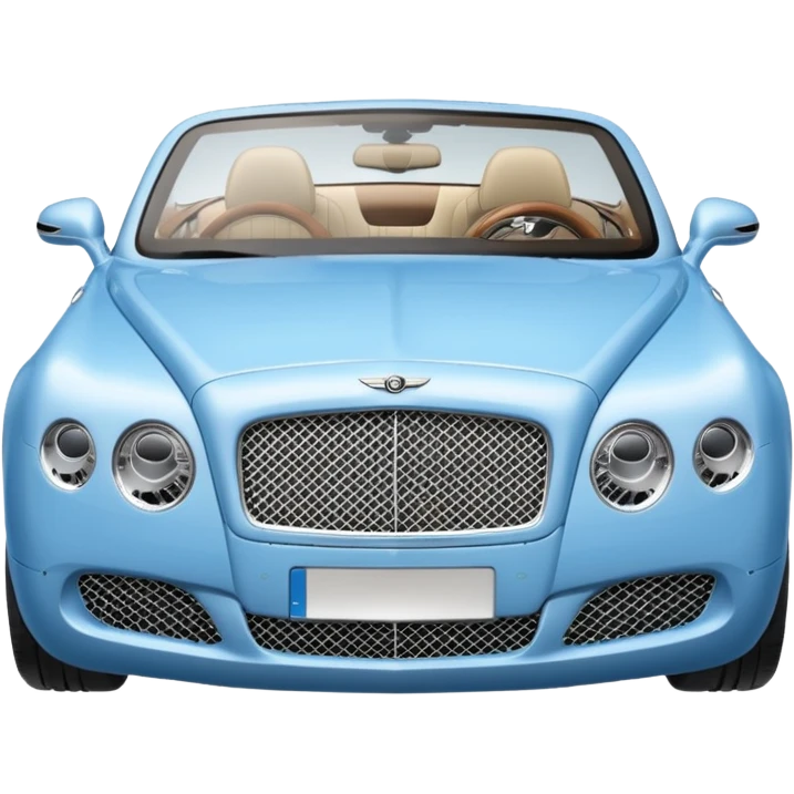 Baby blue convertible Bentley  emoji