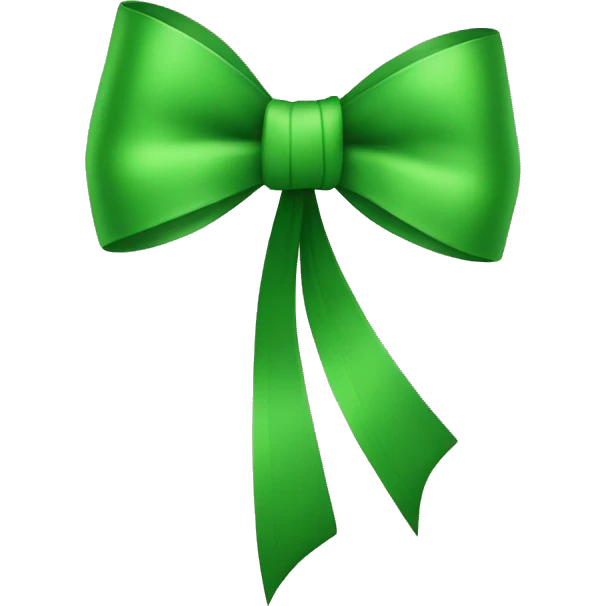 Green bow emoji