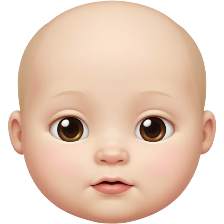 a baby with no nose and pale white skin emoji