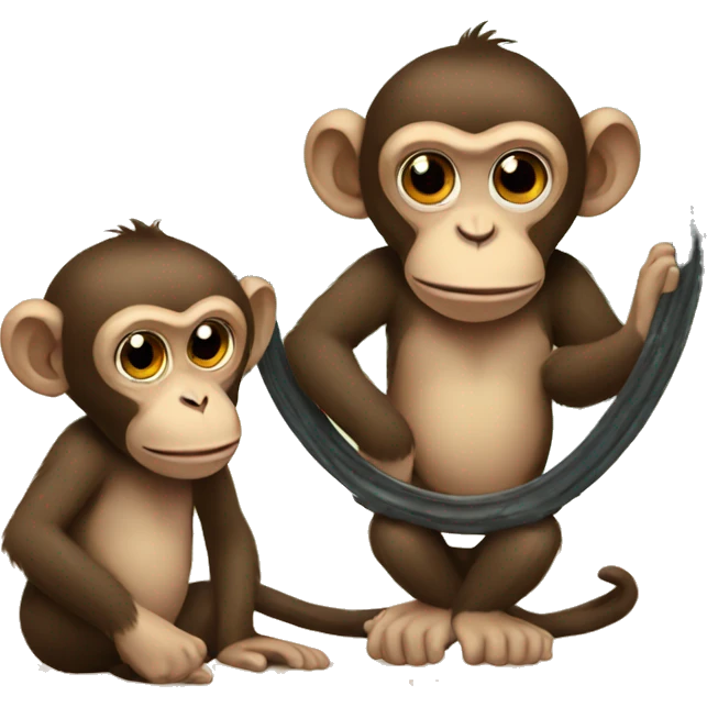 Monkey with a mirror emoji