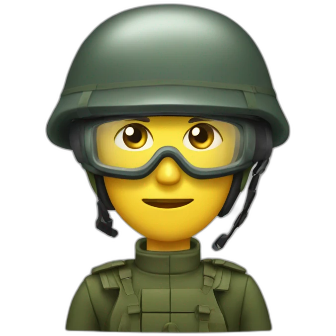 Militar con casco  emoji