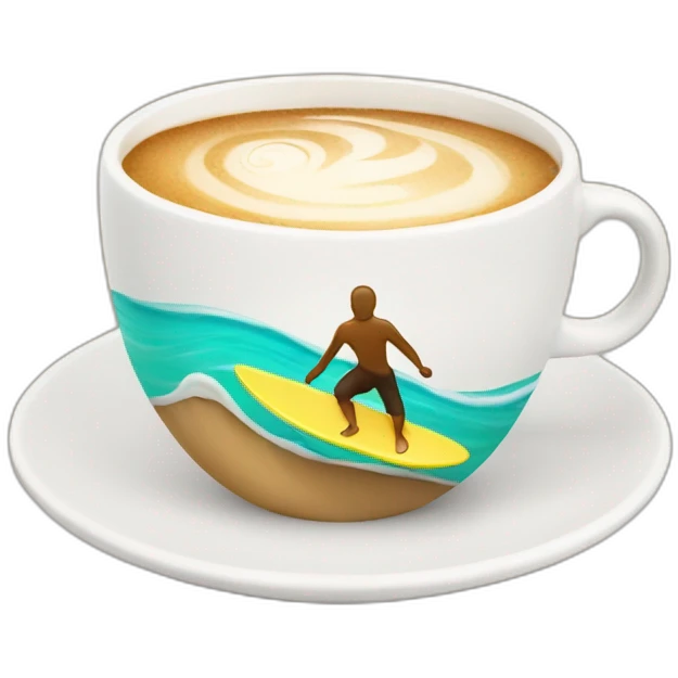 A surfer in cappuccino  emoji