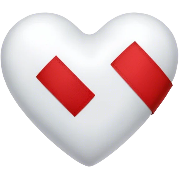 Corazón blanco con vendas rojas  emoji