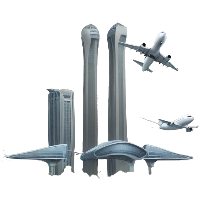 2 towers and a plane  emoji