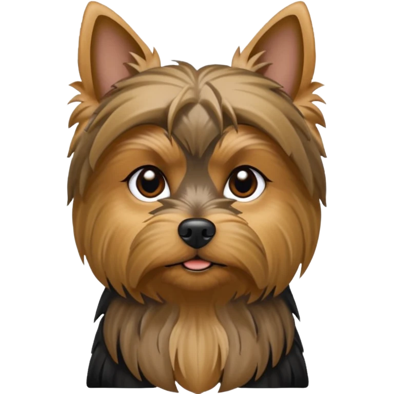 Yorkshire terrier na privada sentado fazer poop  emoji