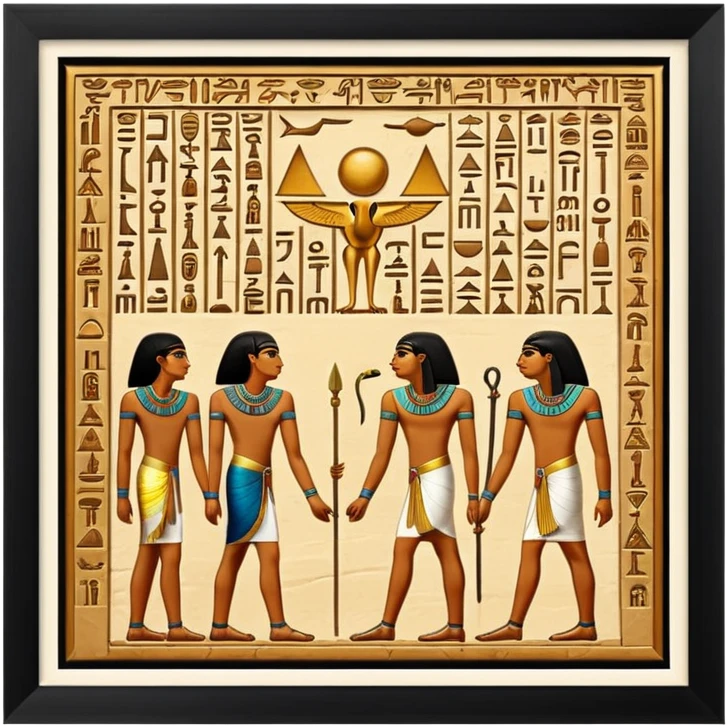 egypt wall art emoji