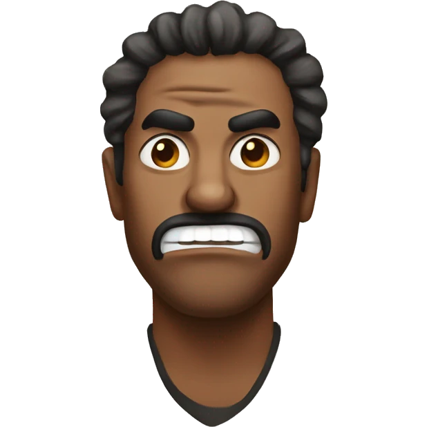 Abou with spices hair angry face emoji