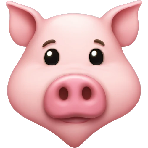 Heart like a pig nose emoji