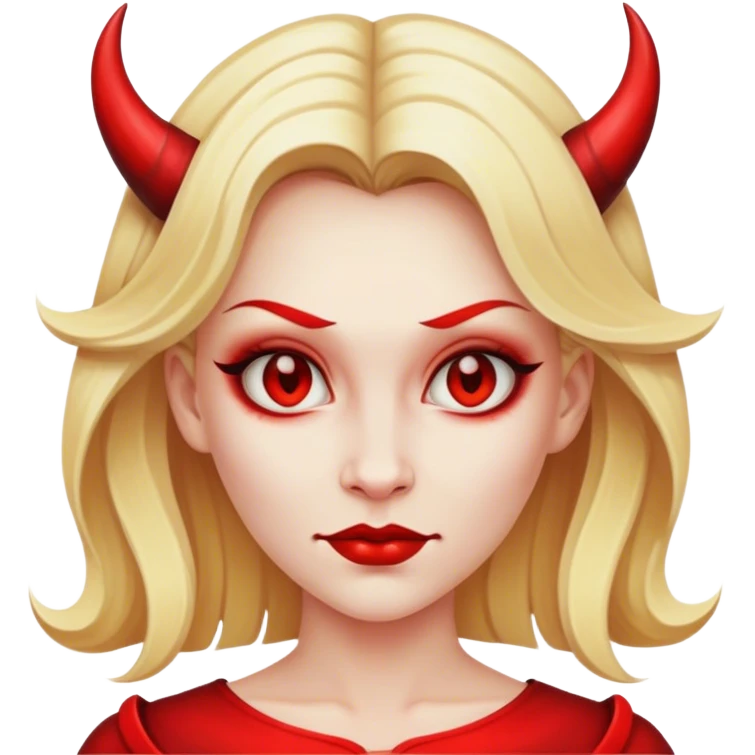 Blonde Lady devil  emoji