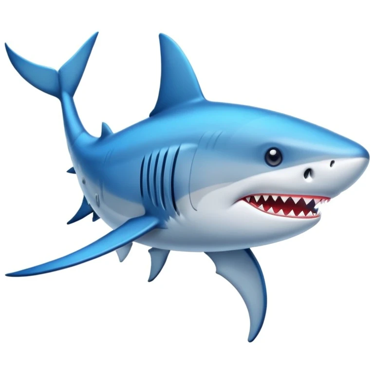 Tiburón con tenis azules emoji