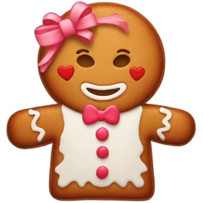 Gingerbread love emoji