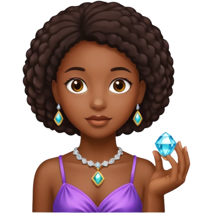 black girl carry jewel  emoji