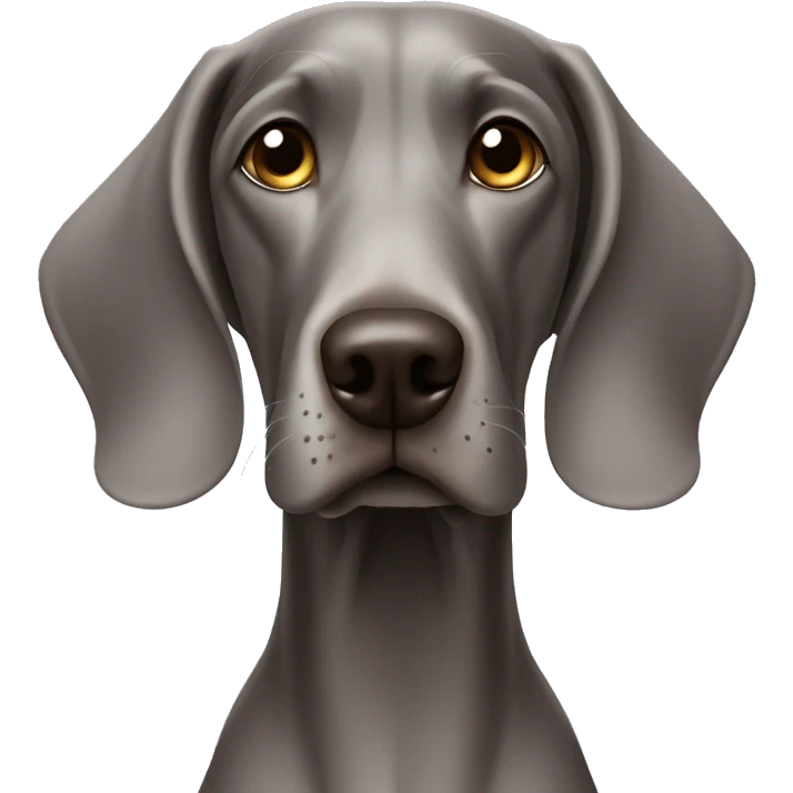 Dog weimaraner waiting for treats emoji