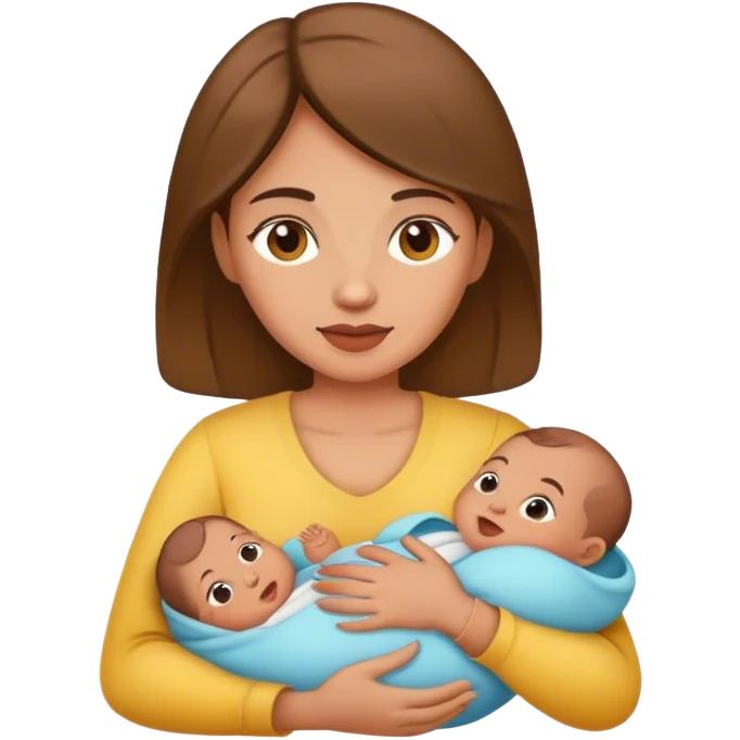 Woman holding a baby  emoji