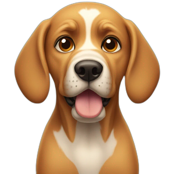 Suspicious dog emoji