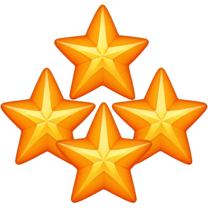 5 solid orange stars emoji