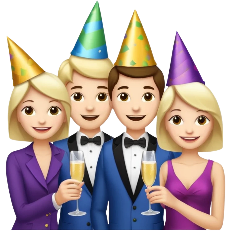 Un equipo de ventas celebrando un logro con un brindis. El fondo negro totalmente  emoji