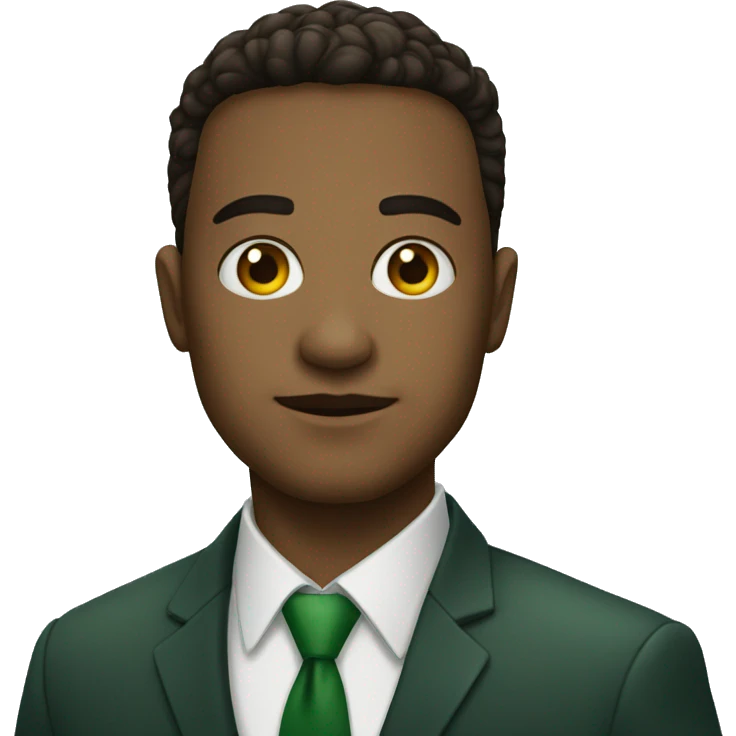 Jovem advogado de olhos verdes emoji