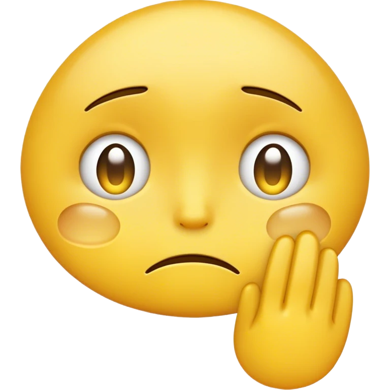 Emoji holding tears emoji