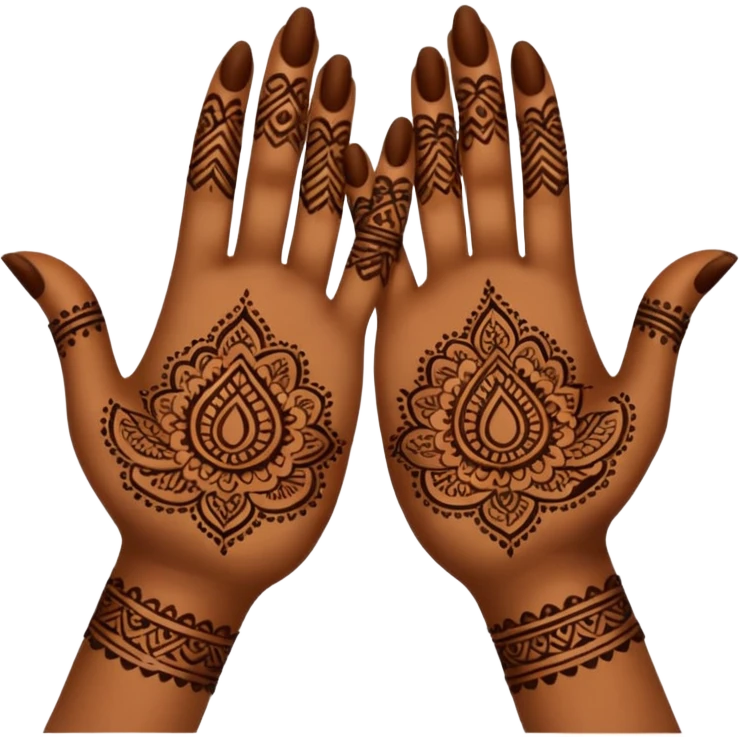 Hands with henna  emoji