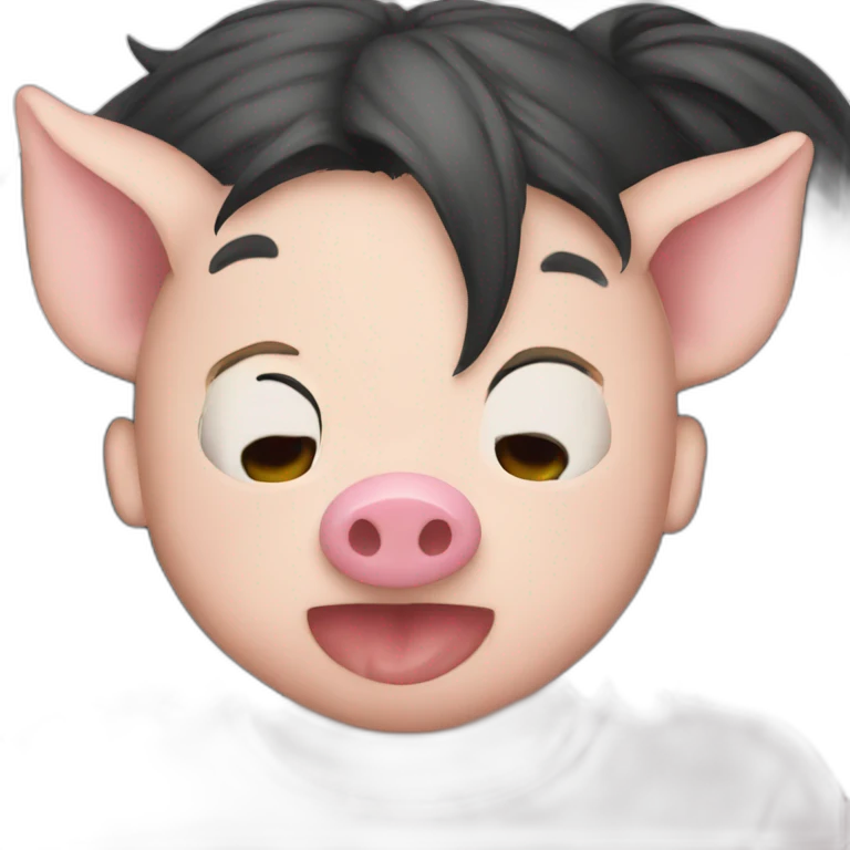 pig boy kiss emoji