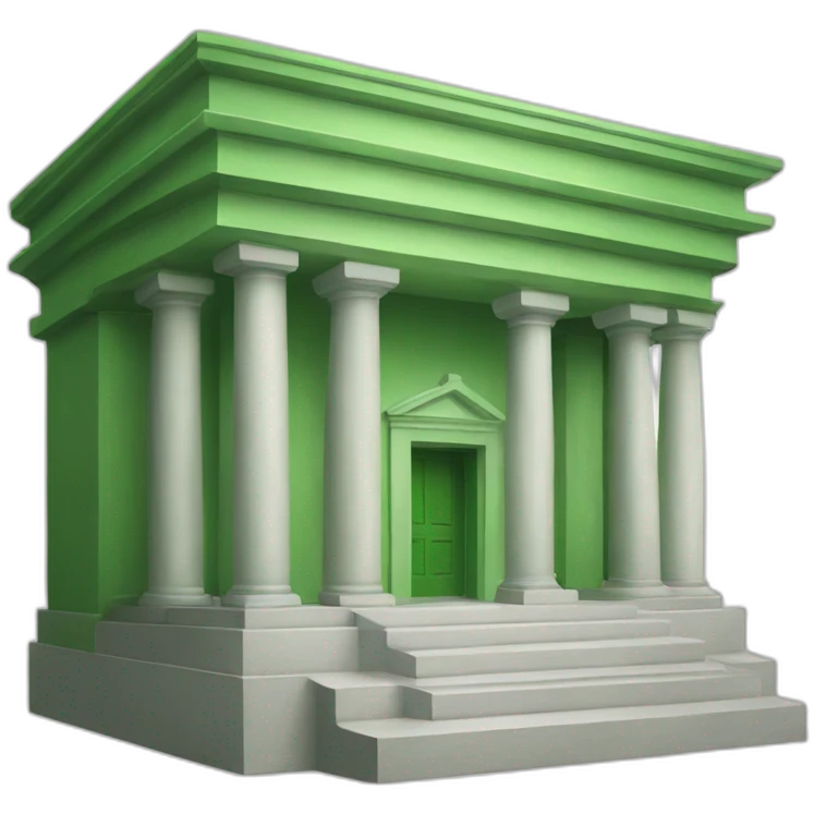 Green bank emoji