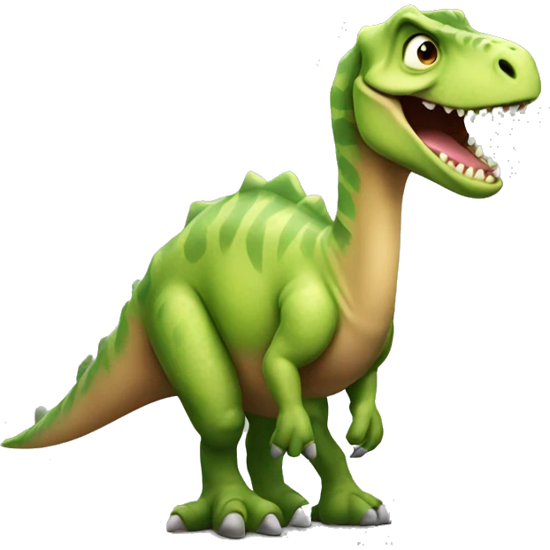 A dumb looking dinosaur emoji