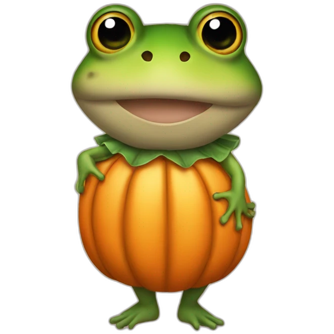 toad with dress pumpkin emoji
