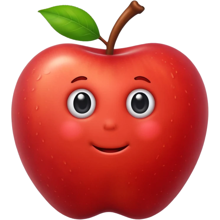 worm on apple emoji
