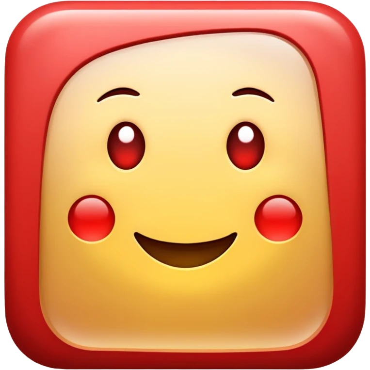red square, simple, flat, no border emoji