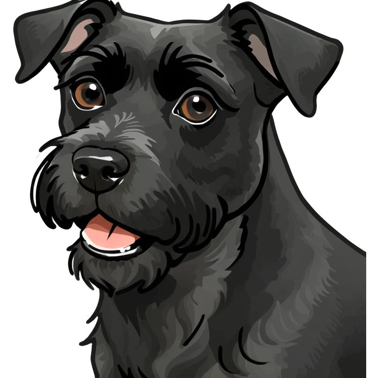 Black Schnauzer dog  emoji