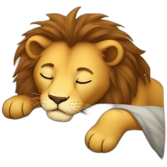 Lion sleeping emoji