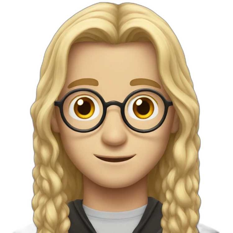 Harry Potter with long blond hair emoji