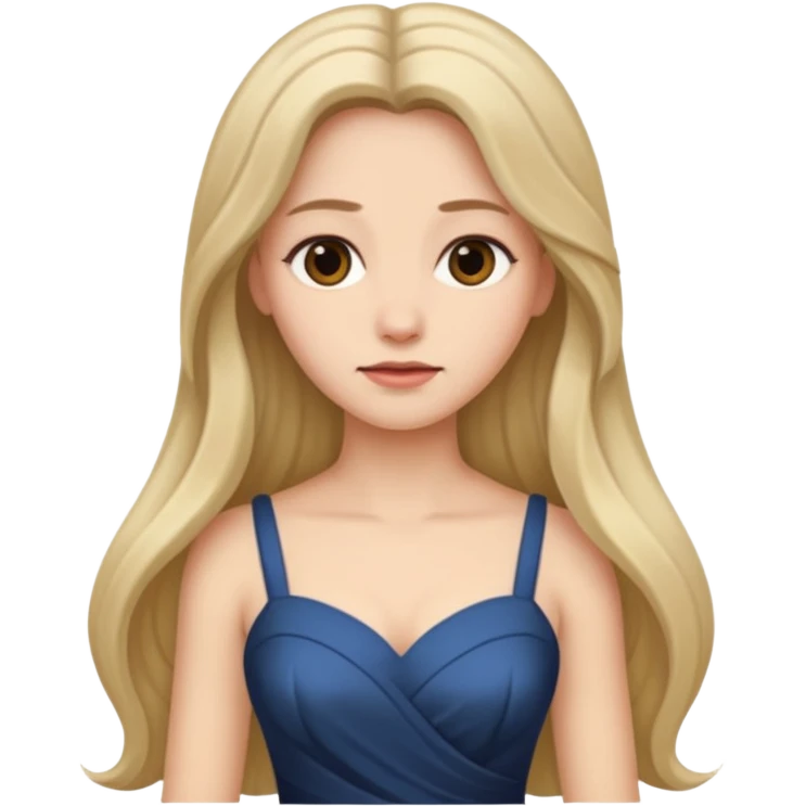 сделай волосы подлиннее и более закрытое платье  emoji