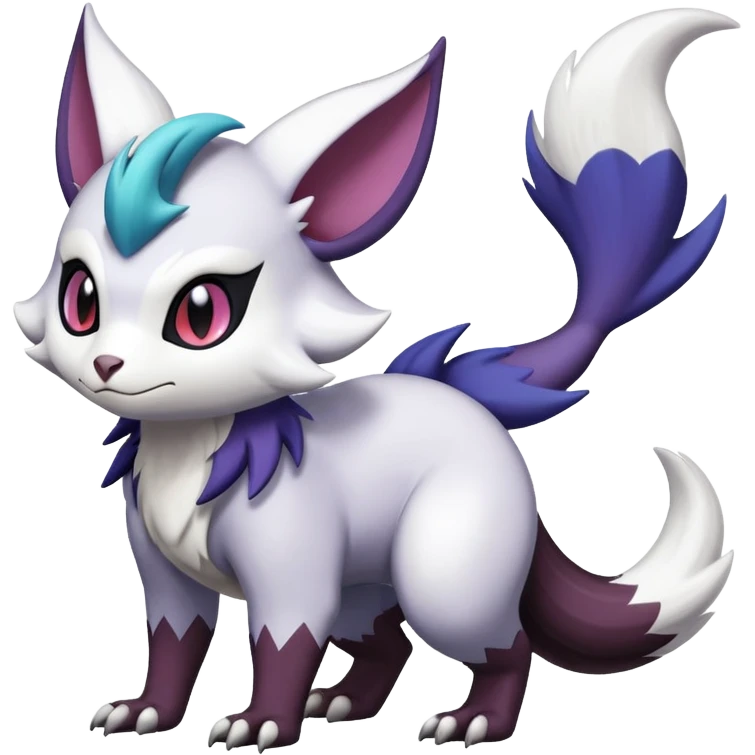 Shiny Dark Furret-Absol-Noibat-Noivern-Hybrid (Full body) emoji